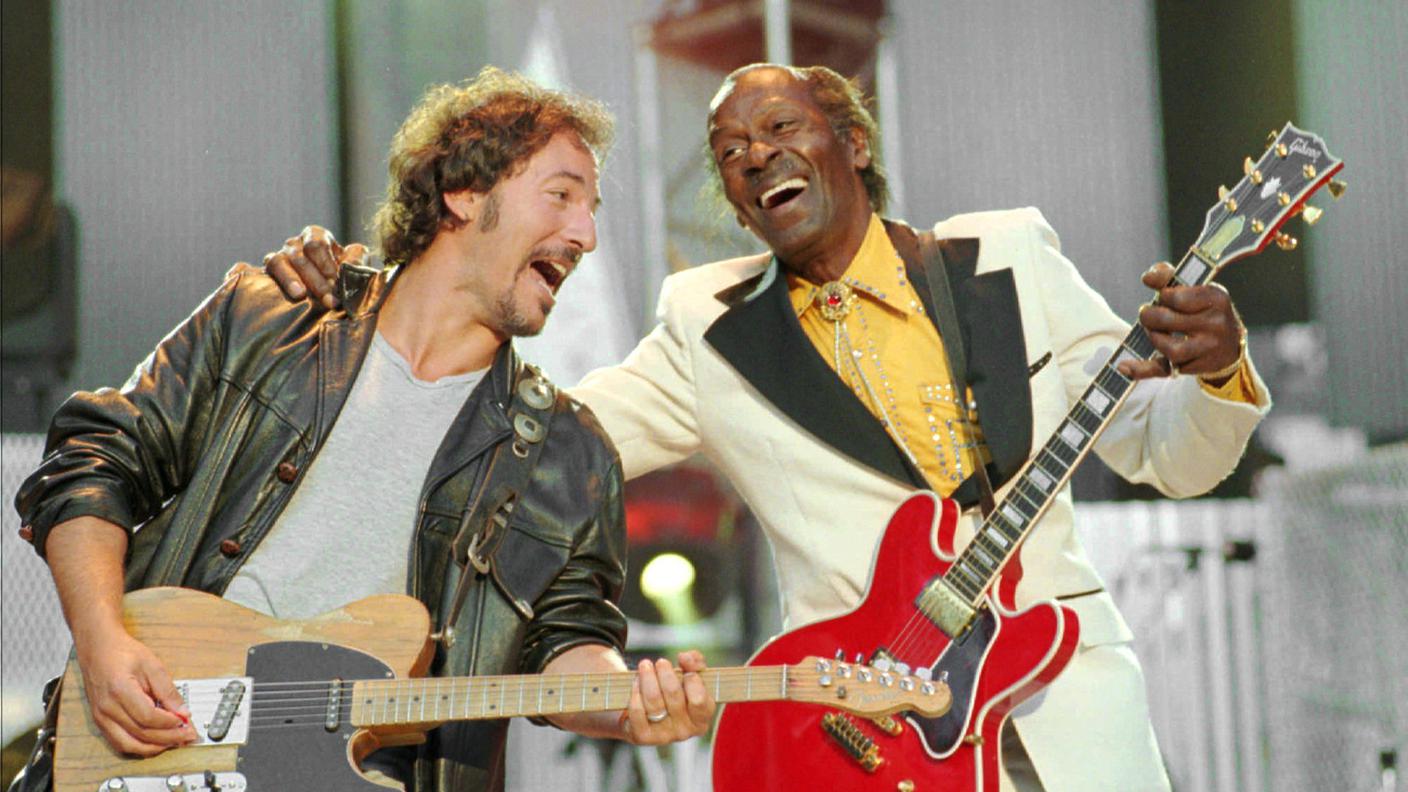 Chuck Berry con Bruce Springsteen, 1995