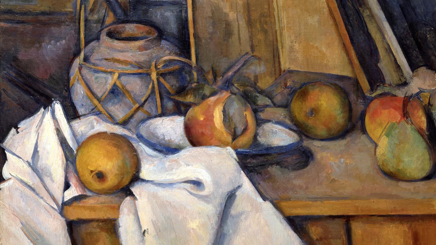 Il dipinto di Cézanne "Fruits et pot de gingembre"