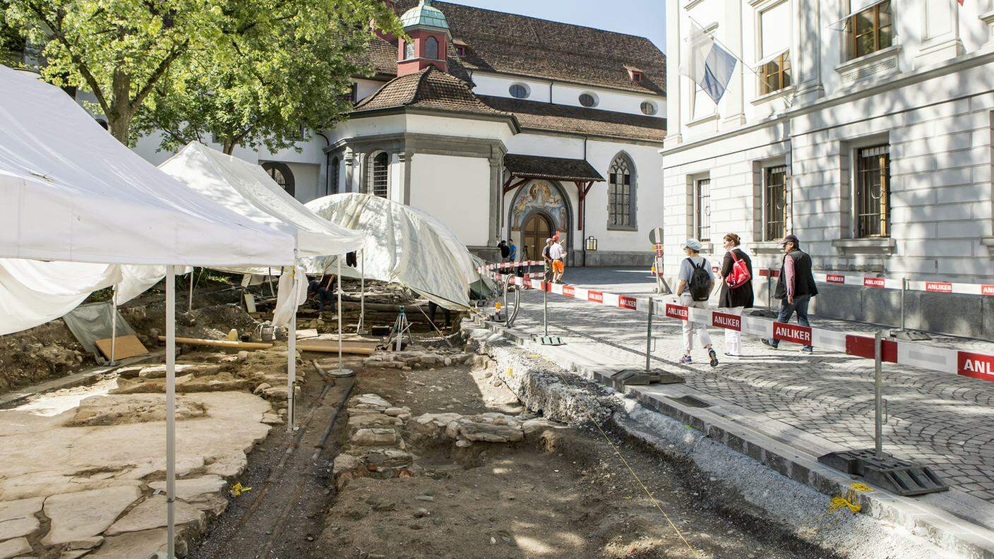 Gli archeologici hanno individuato i resti della chiesa lunedì