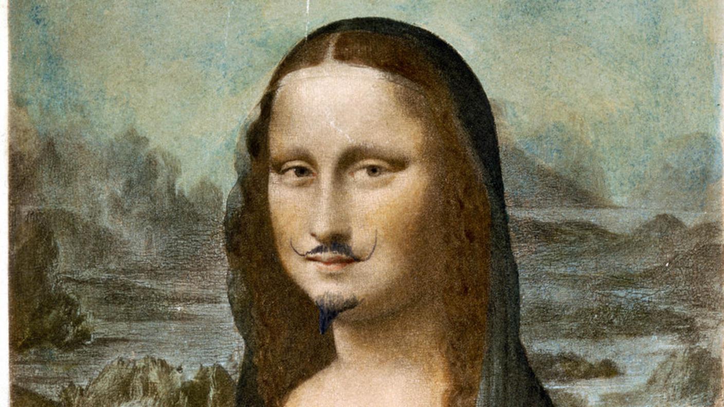 La celebre Monna Lisa con baffetti e pizzetto realizzata da Duchamp