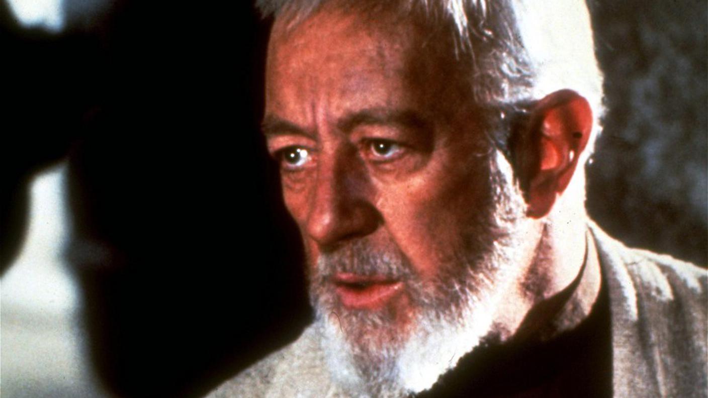 Il maestro jedi Obi-Wan Kenobi, interpretato da Alec Guinness nella trilogia originale