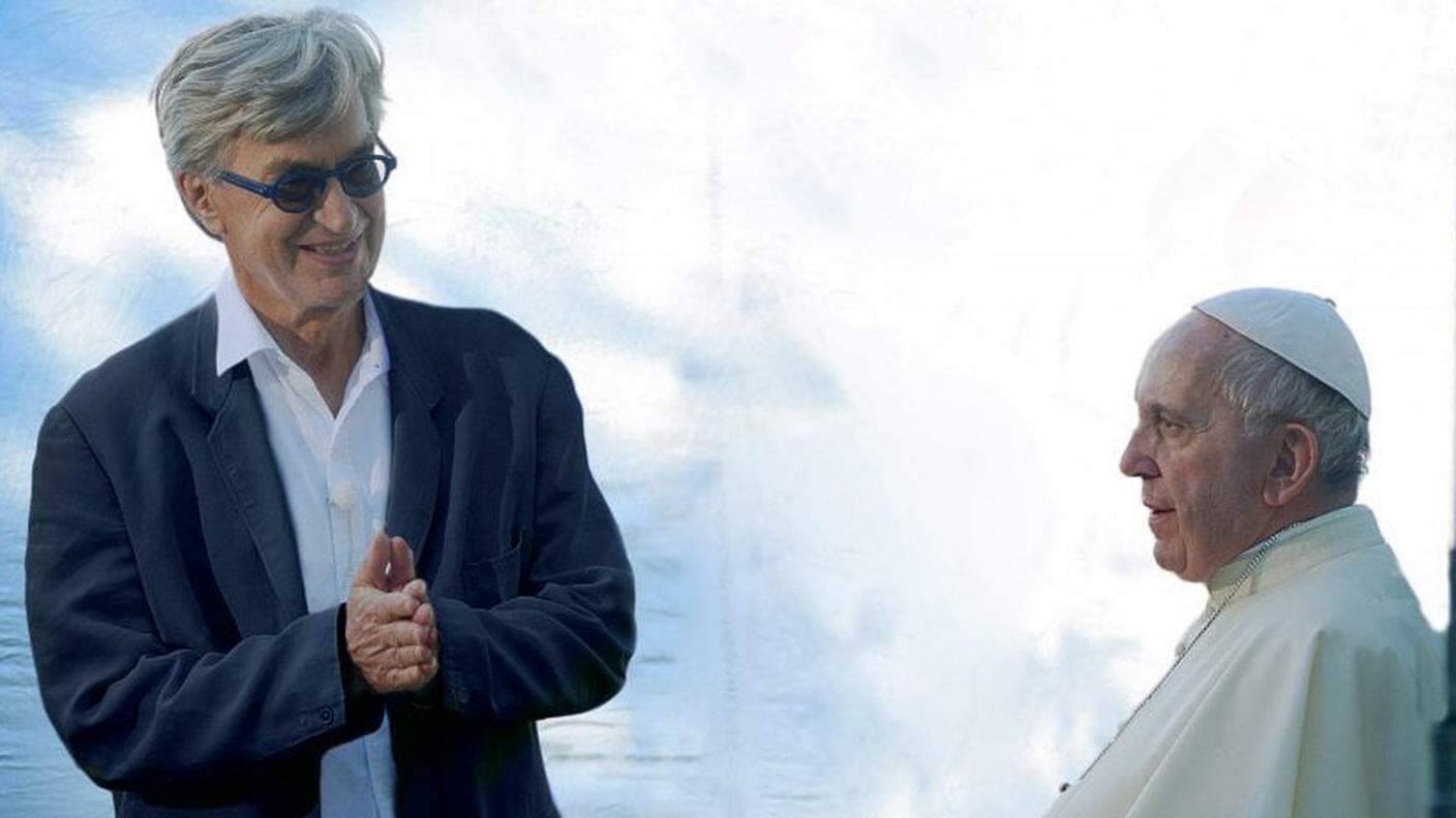 Wim Wenders con Papa Francesco