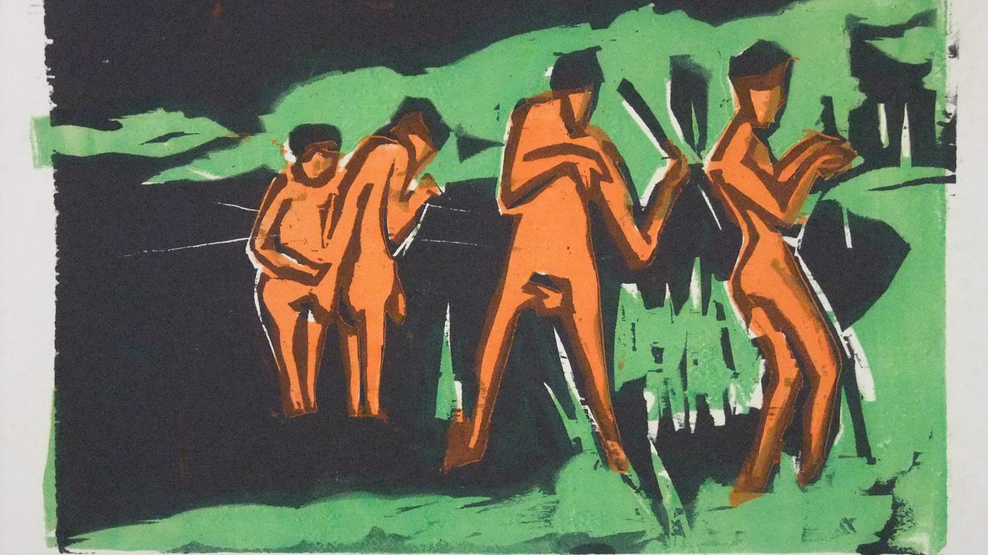 Una delle opere donate, firmata Kirchner