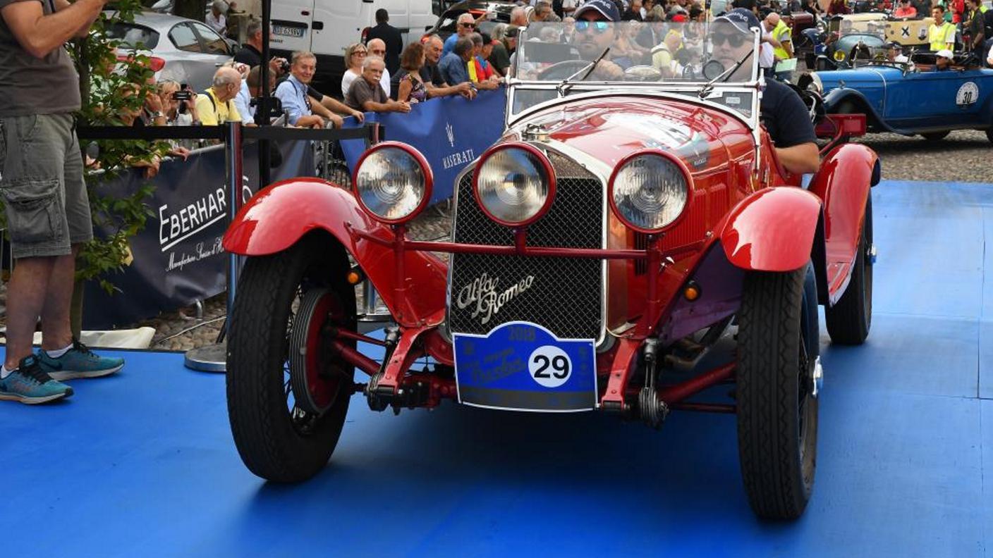 È pronta a partire per il G.P. Nuvolari un'Alfa Romeo 6C 1750 SS Zagato del 1929