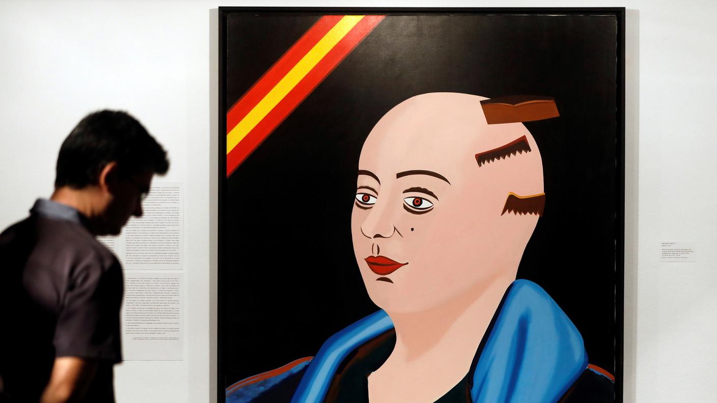 Una delle opere dell'artista esposta a Valencia