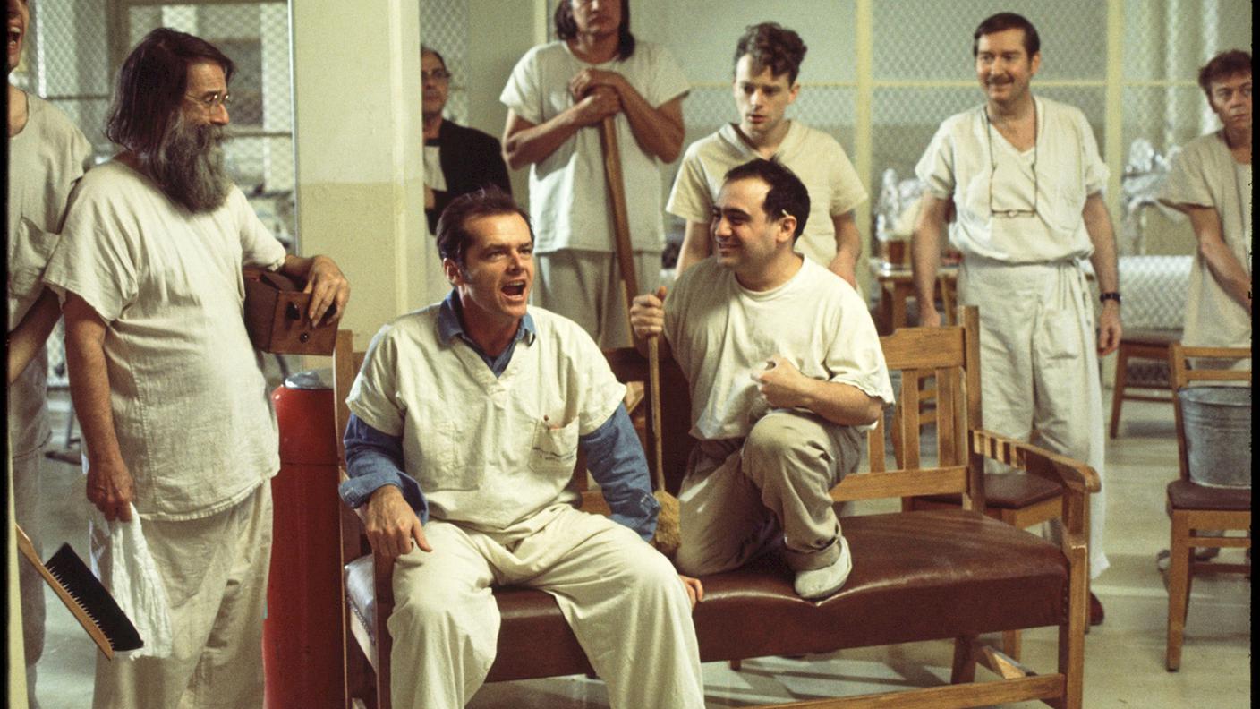 Un'immagine tratta da "Qualcuno volò sul nido del cuculo" con Jack Nicholson