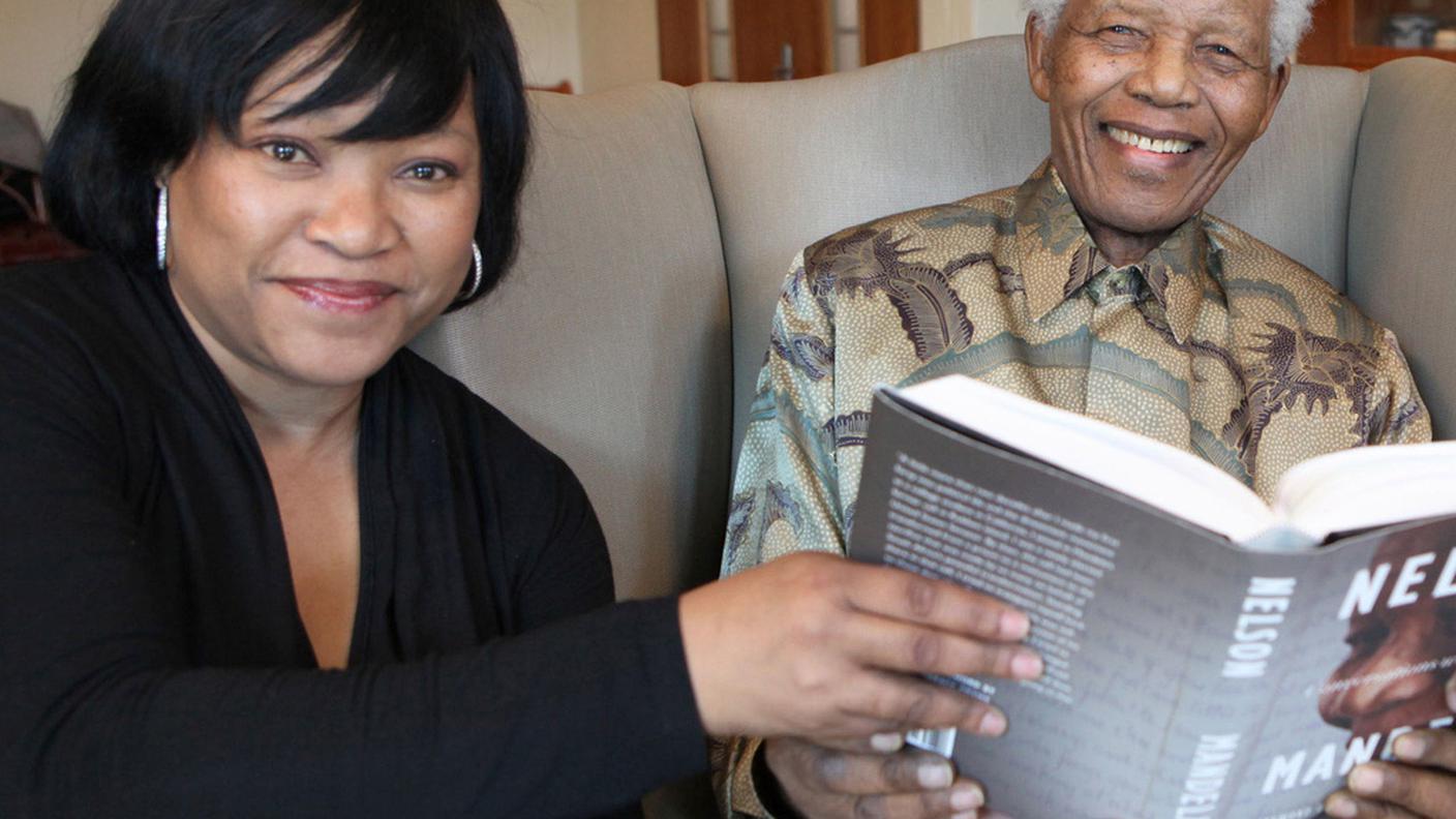 Nelson Mandela con la figlia Zindzi
