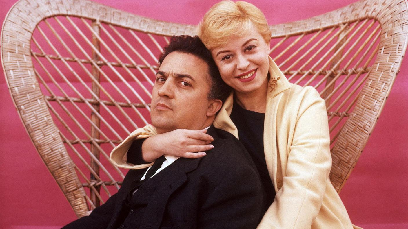 Federico Fellini e la moglie Giulietta Masina