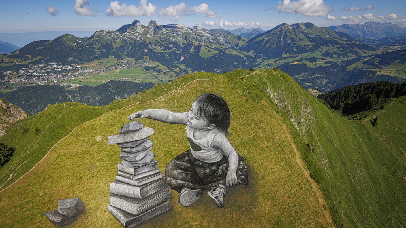 "Verso l'equilibrio" Saype Villars