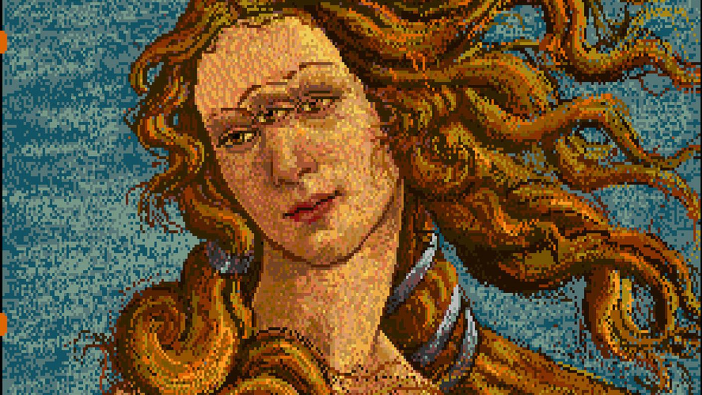 La "Venere di Botticelli" con pixel e tre occhi