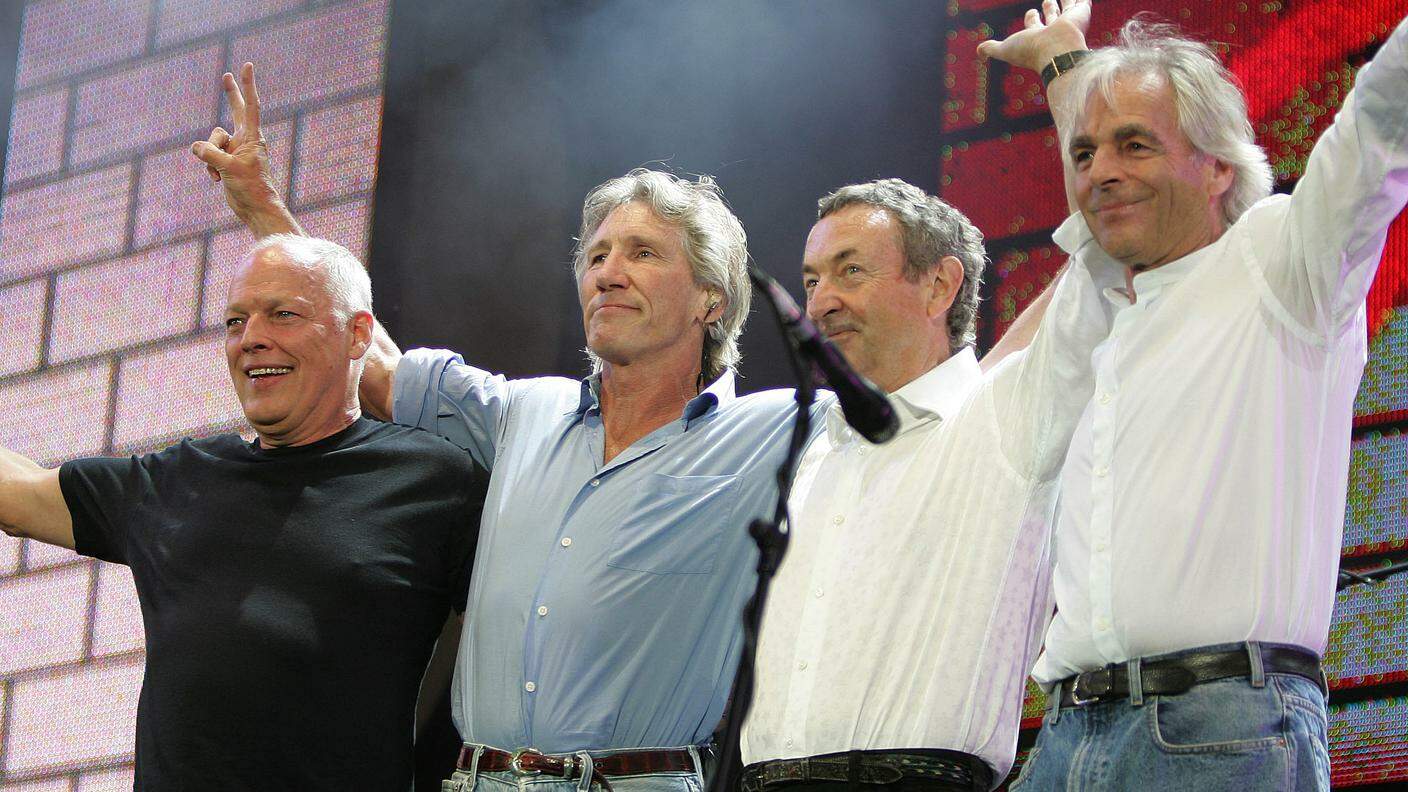 I Pink Floyd: Dave Gilmour, Roger Waters, Nick Mason e Rick Wright 