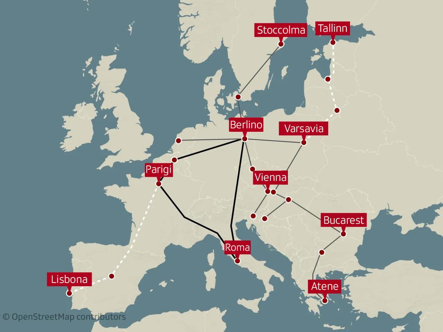 La Svizzera si trova nel triangolo Roma-Parigi-Berlino e non fa parte dei piani dell'UE