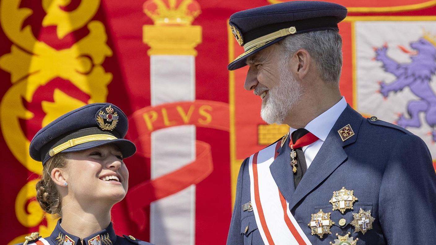 La principessa Leonor e re Felipe VI di Spagna