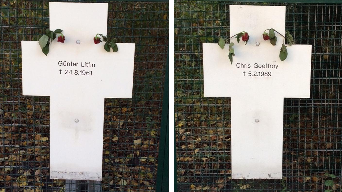 In ricordo delle decine di vittime del Muro decedute mentre cercavano di raggiungere l'Ovest