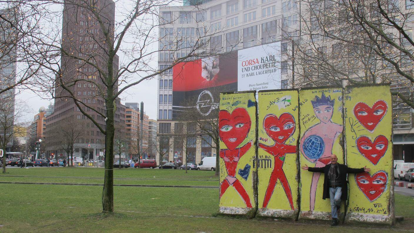 Il brandello di Muro in Potsdamer Platz