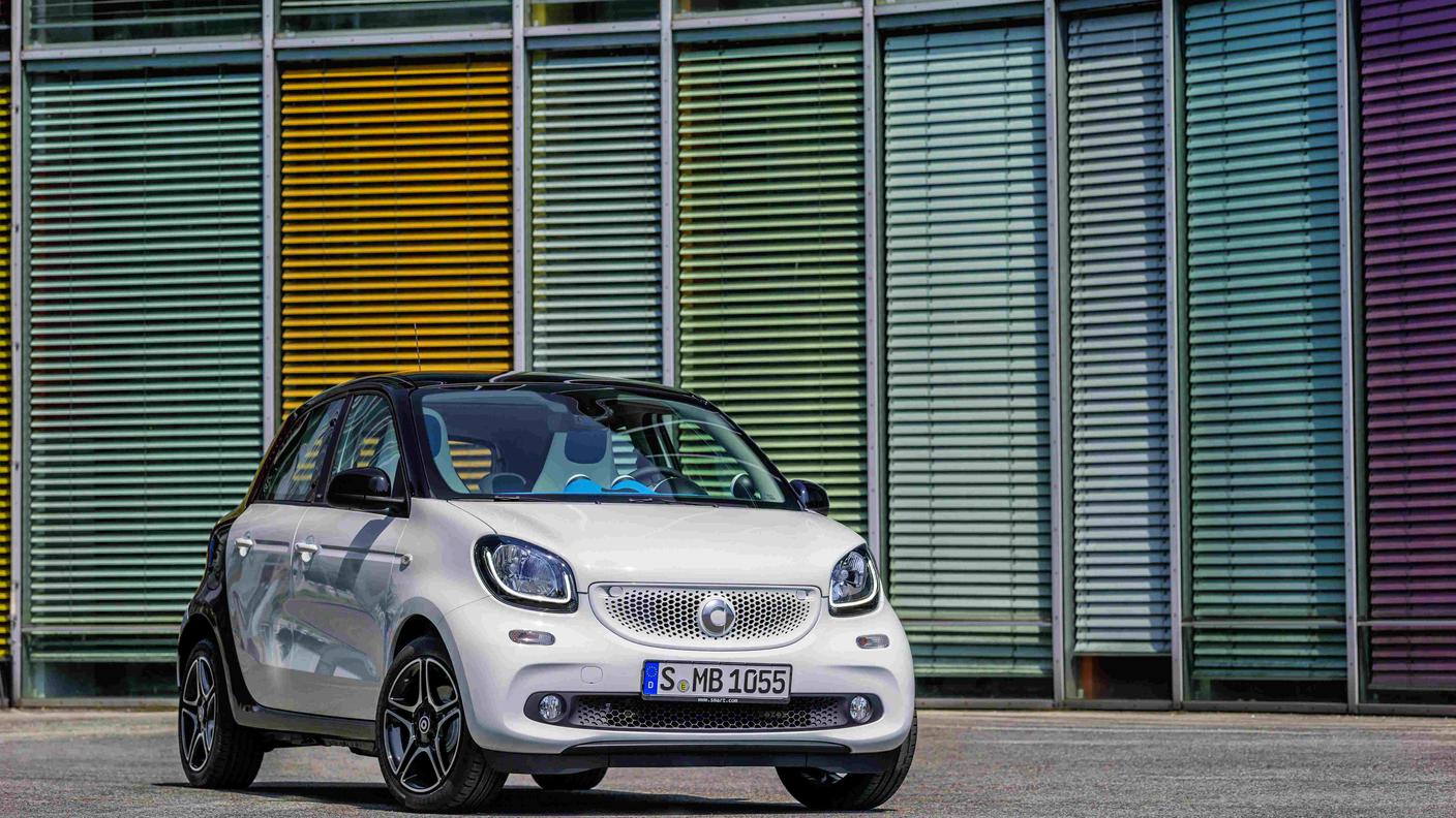 La nuova Smart forfour offre un abitacolo ampio con dimensioni compatte