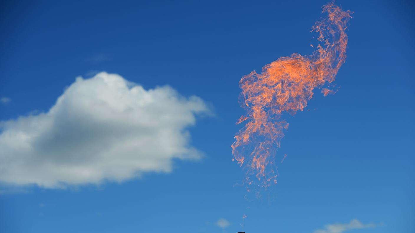 La fiamma creata dal gas 