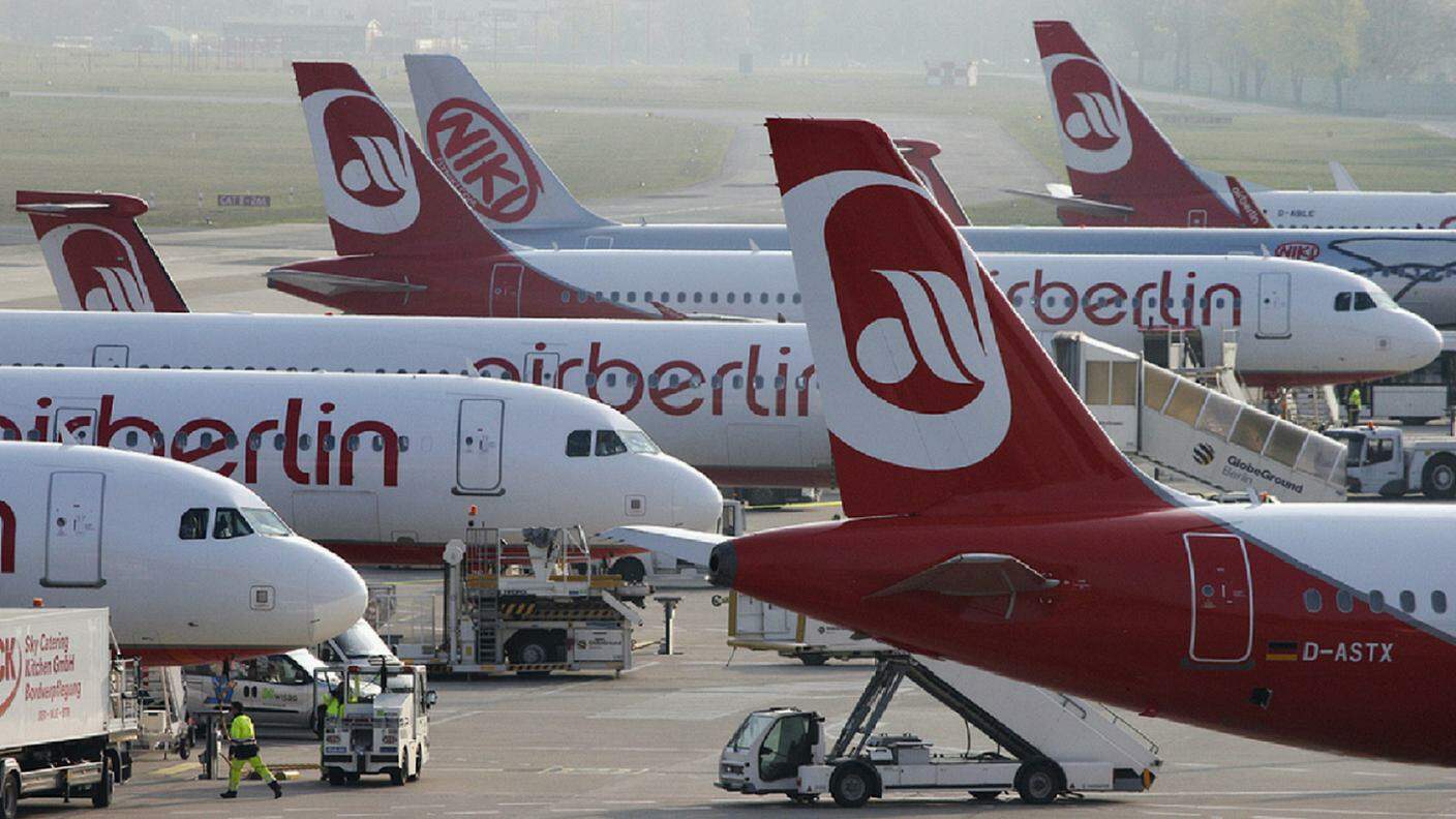 Air Berlin mira a ridurre la sua flotta di aeroplani trattando con Lufthansa