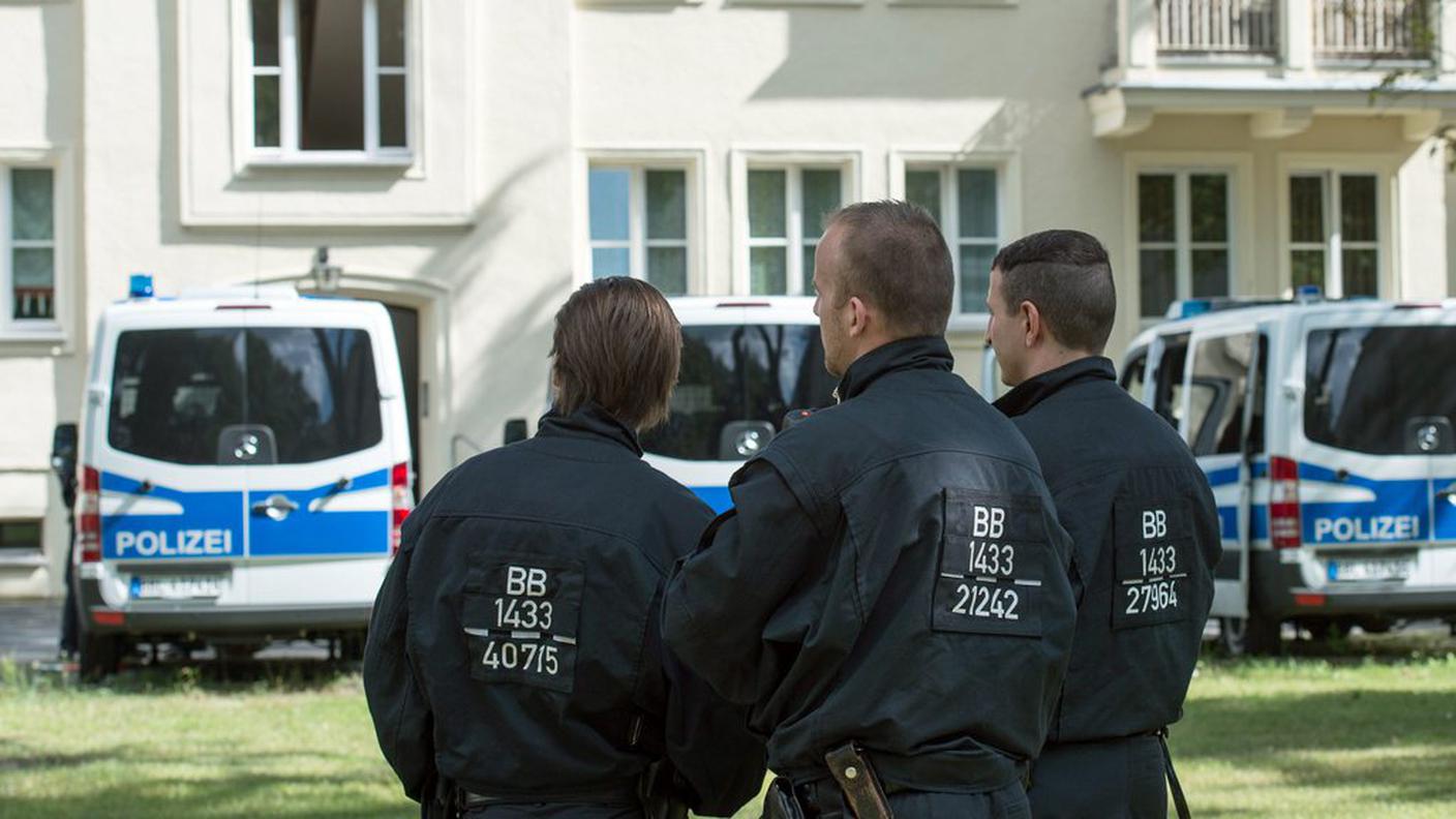 A Eisenhüttenstadt, sul luogo dell'operazione di polizia