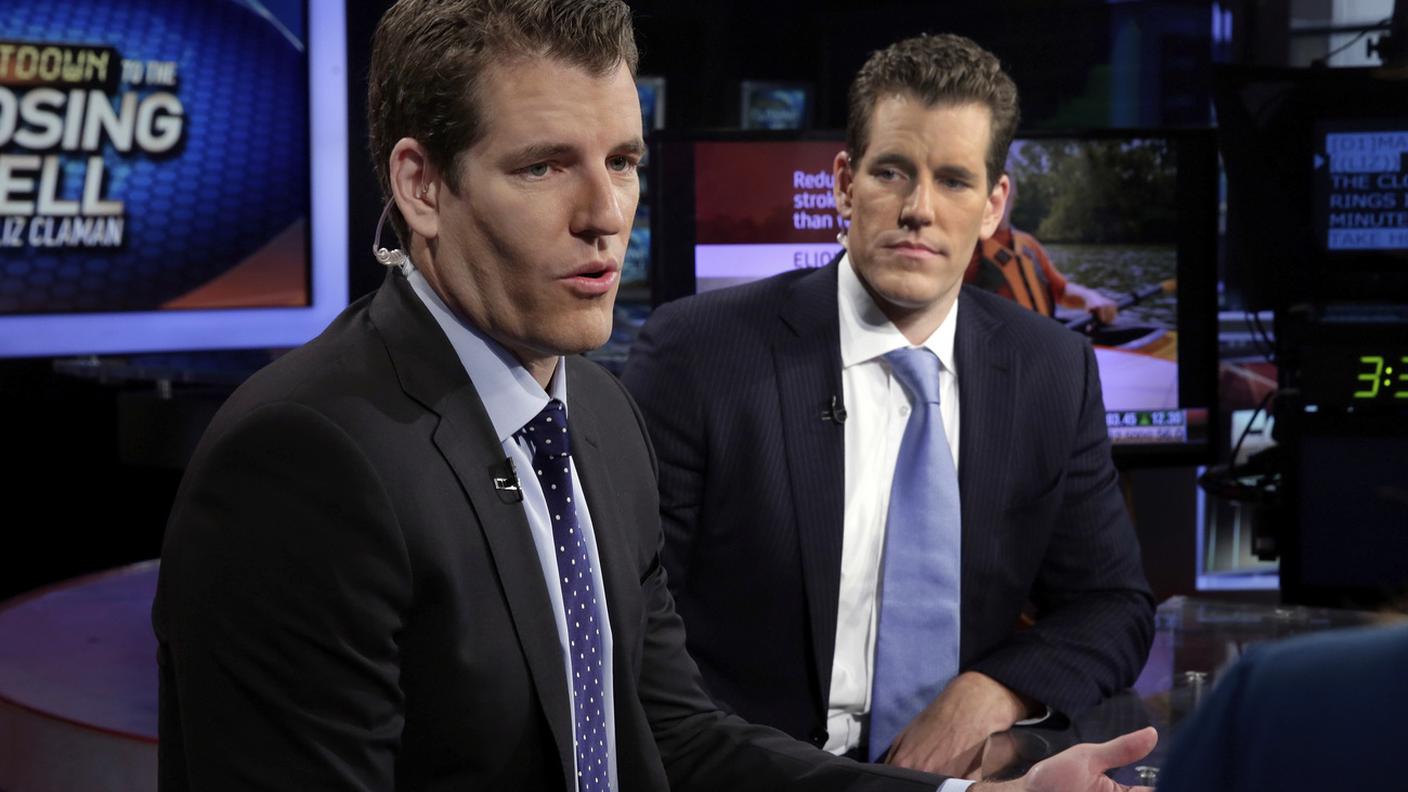 Tyler (a sin.) e Cameron Winklevoss miravano ad aprire gli investimenti in bitcoin al grande pubblico tramite il proprio fondo