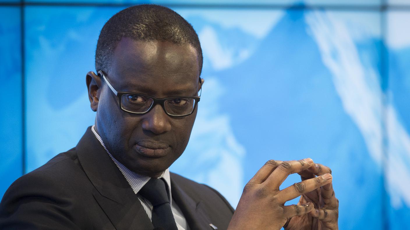 Tidjane Thiam in un'immagine scattata durante l'edizione 2017 del WEF