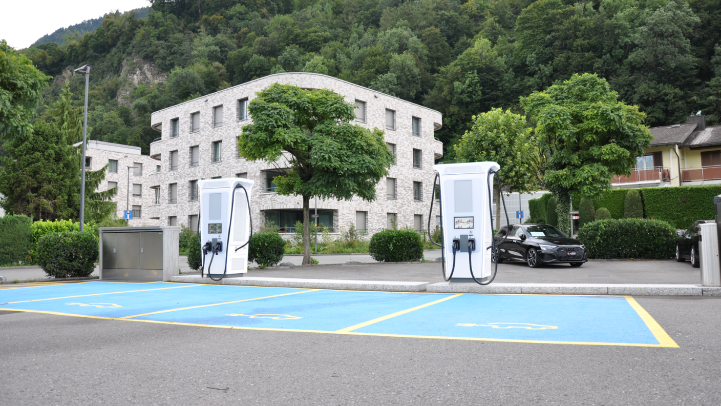 Una stazione di ricarica rapida di AMAG a Vaduz nel Liechtenstein