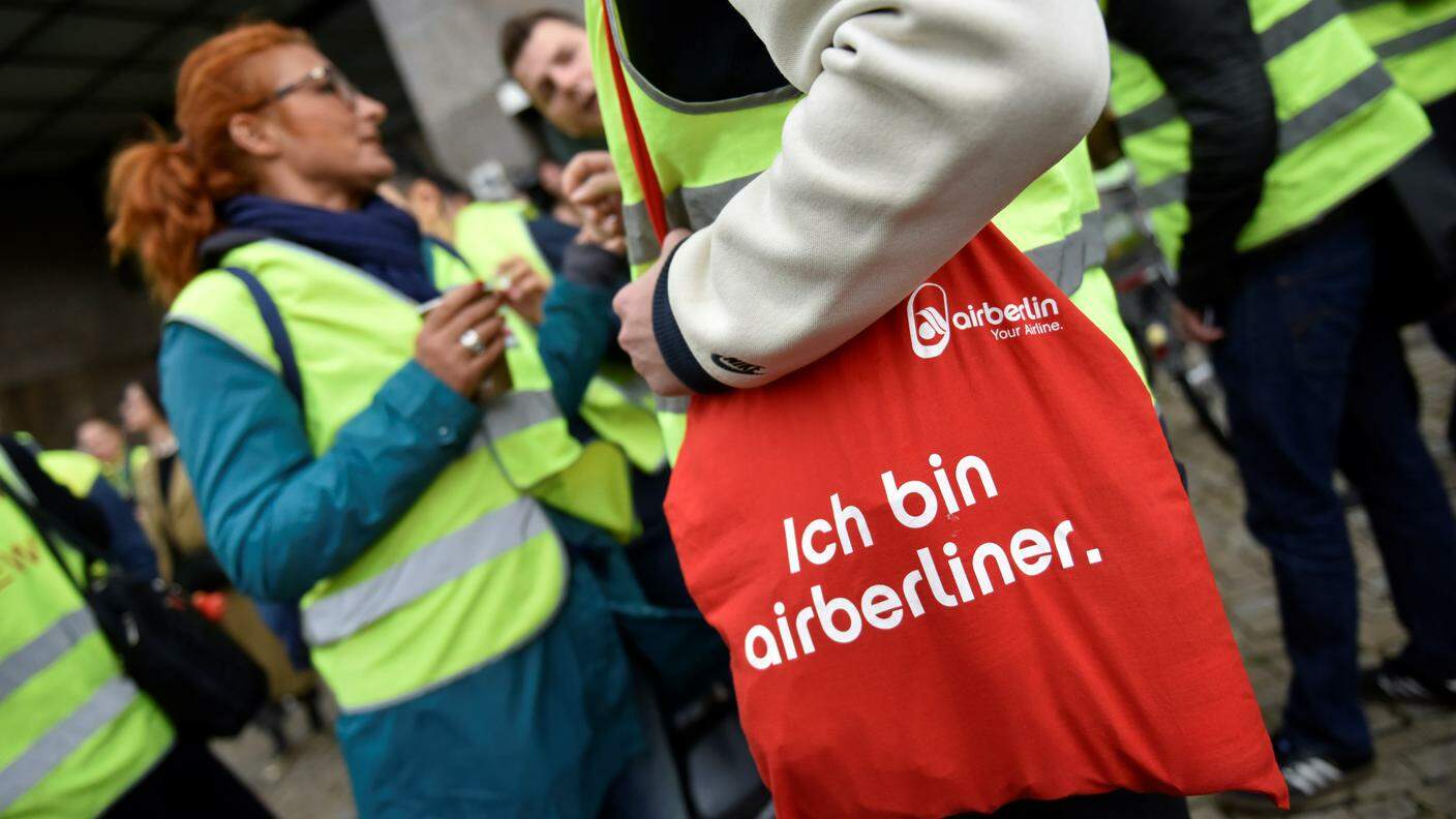 I dipendenti di Air Berlin non protestano più e devono cercarsi un nuovo impiego