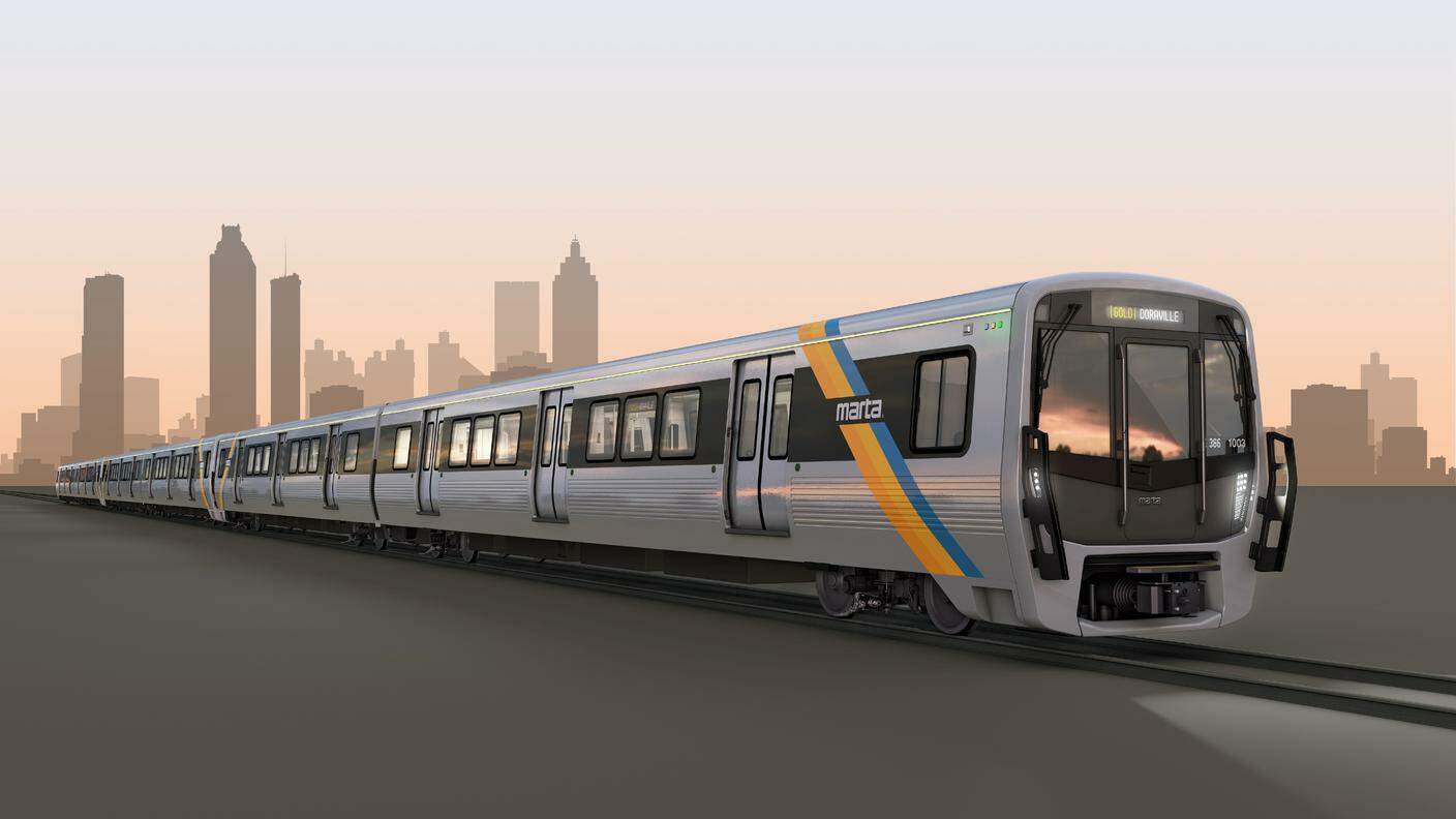 Un modellino dei nuovi convogli della metro di Atlanta