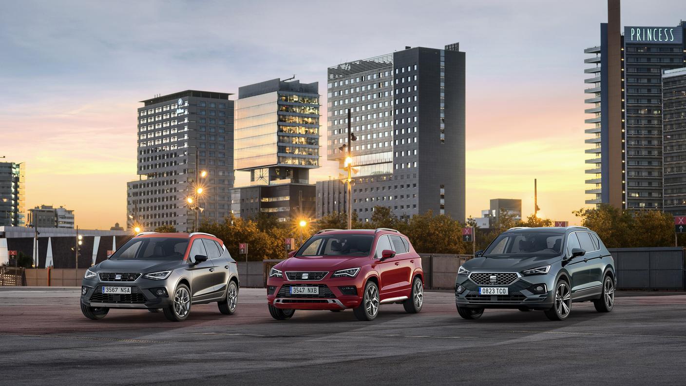 La gamma dei SUV Seat che si vende bene in Europa è composta da Arona, Ateca, Tarraco