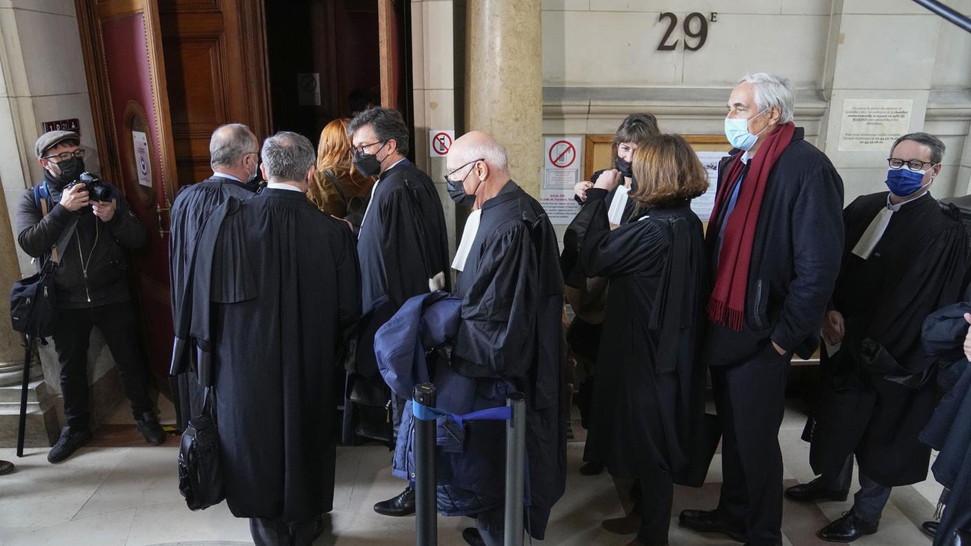 L'ingresso in aula nel giorno della sentenza in appello