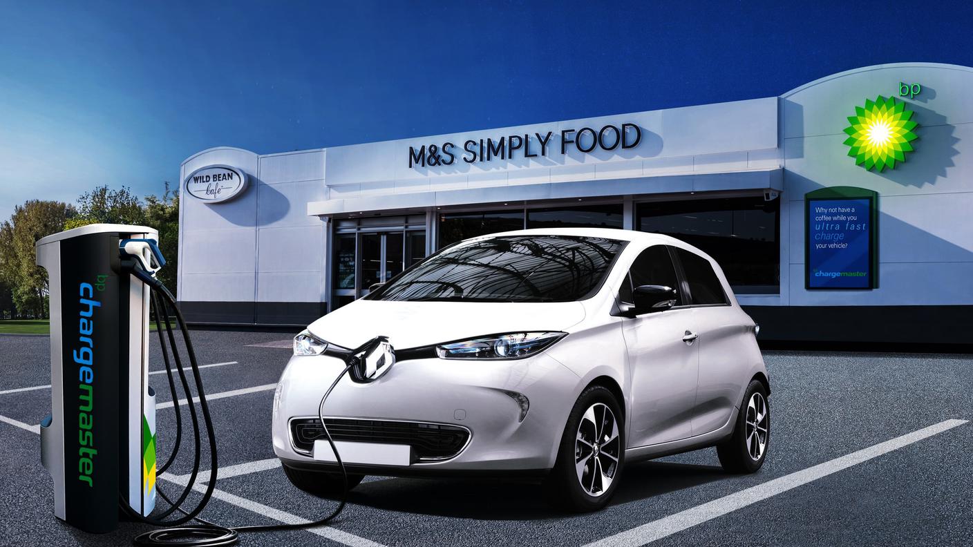 Ecco come sarà un punto di ricarica BP Chargemaster per le auto elettriche