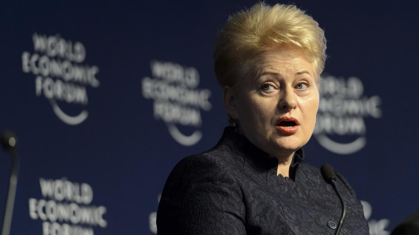La presidente Grybauskaite quest'anno a Davos