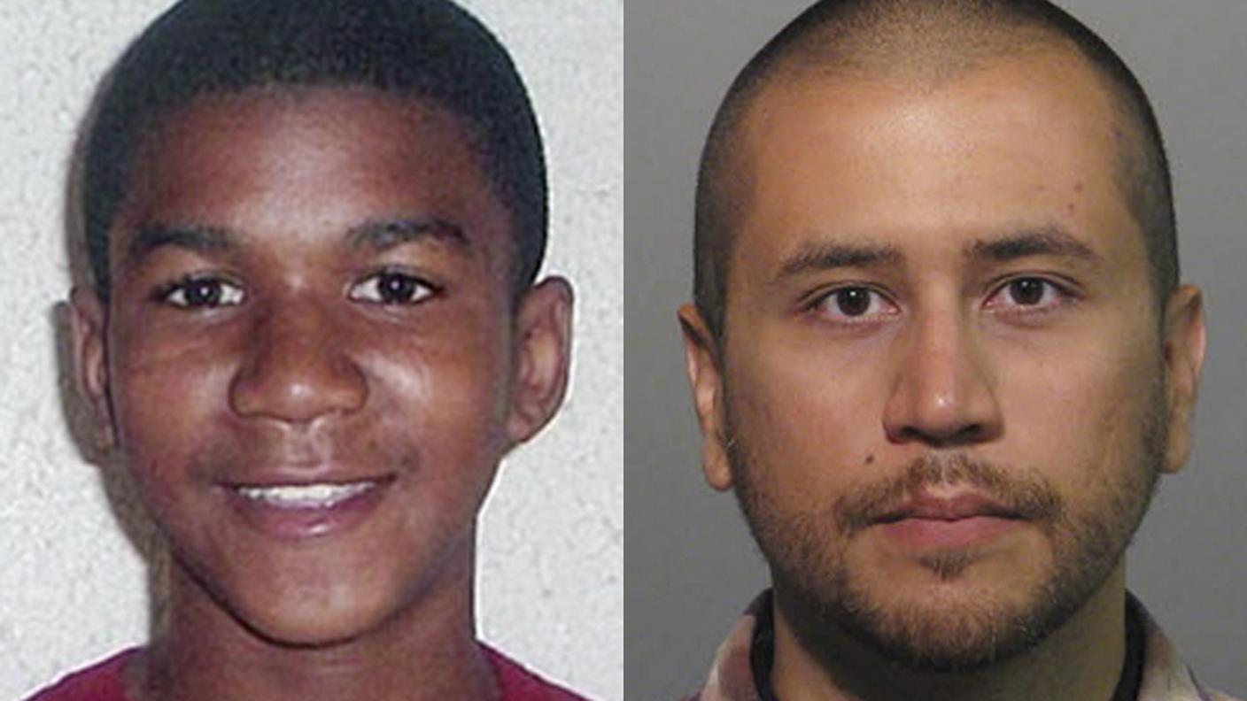 Trayvor Martin (a sinistra) e George Zimmerman 