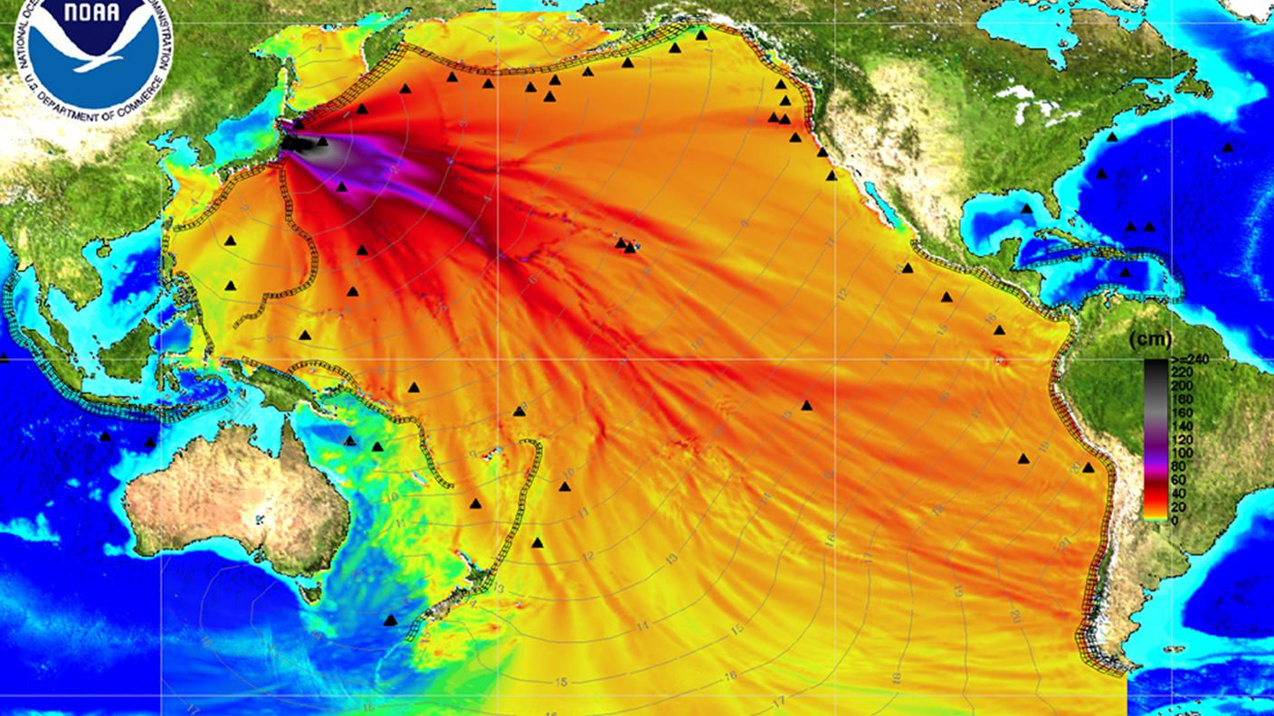 Rappresentazione grafica della potenza dello Tsunami