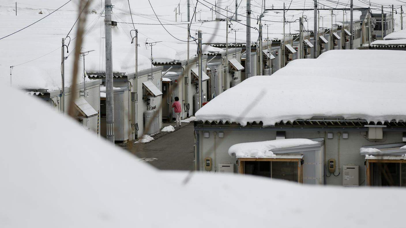 Case temporane per gli abitanti di Okuma, prefettura di Fukushima