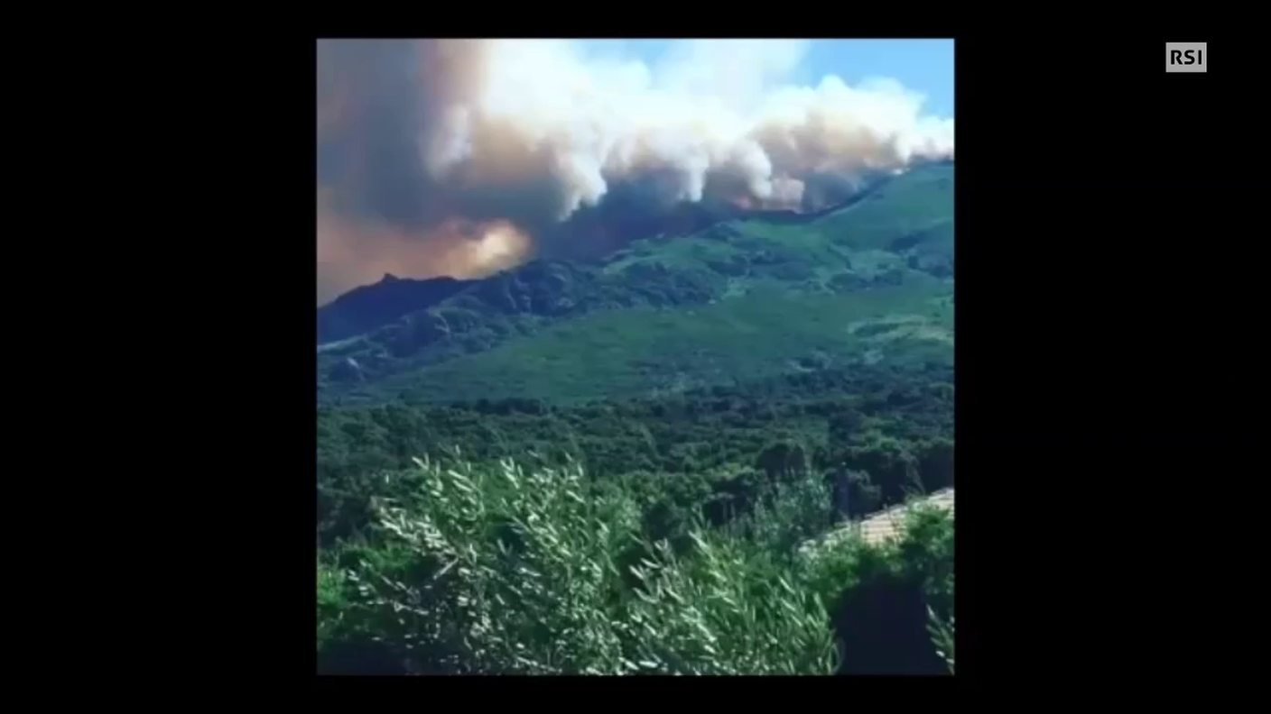 Un video degli incendi in Corsica