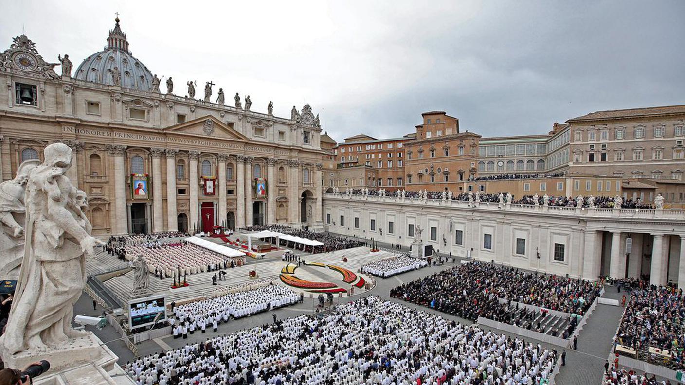 Piazza San Pietro nel giorno della canonizzazione