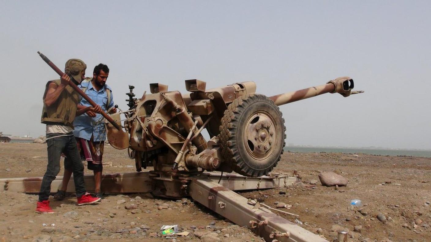 Artiglieria lealista nella regione di Aden