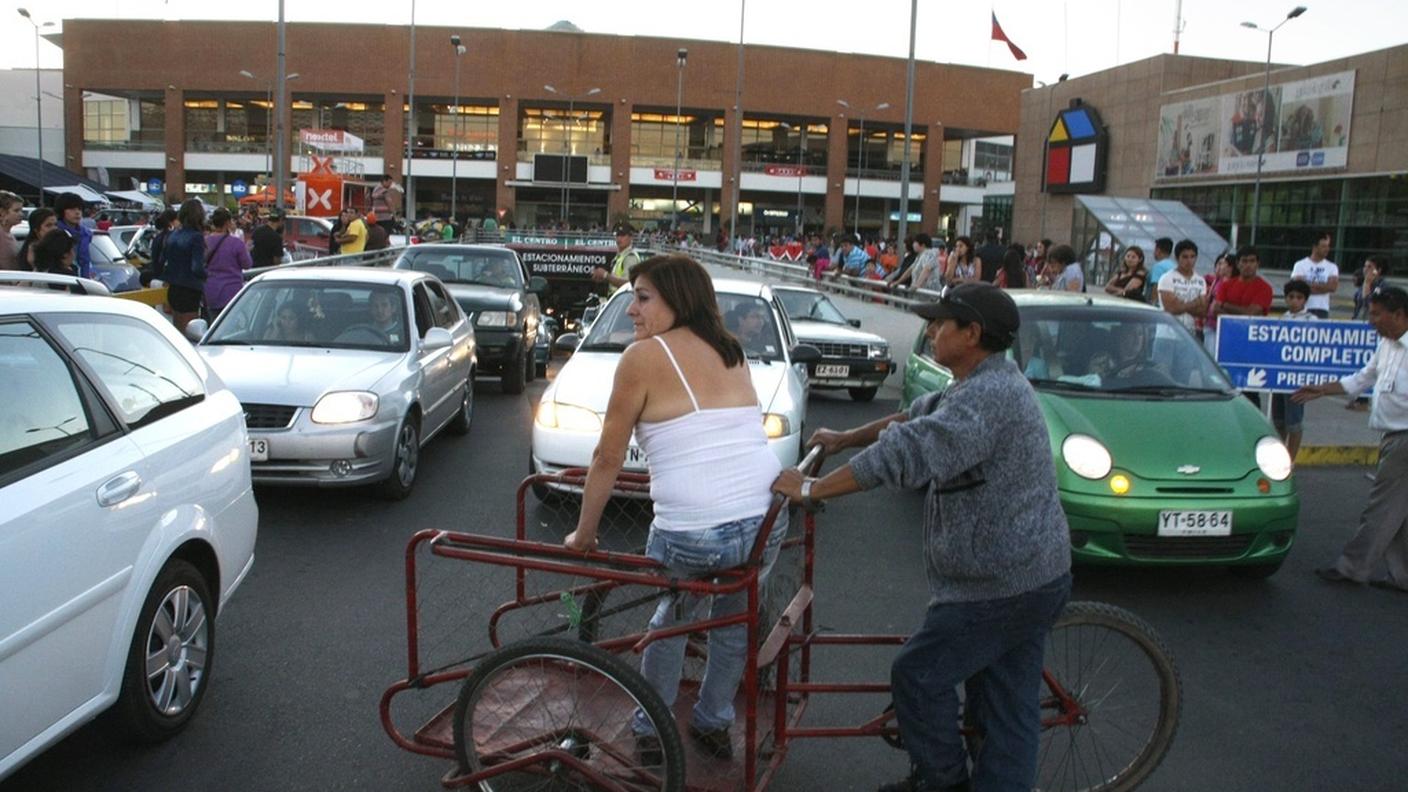 Un'immagine scattata a Talca, epicentro del sisma
