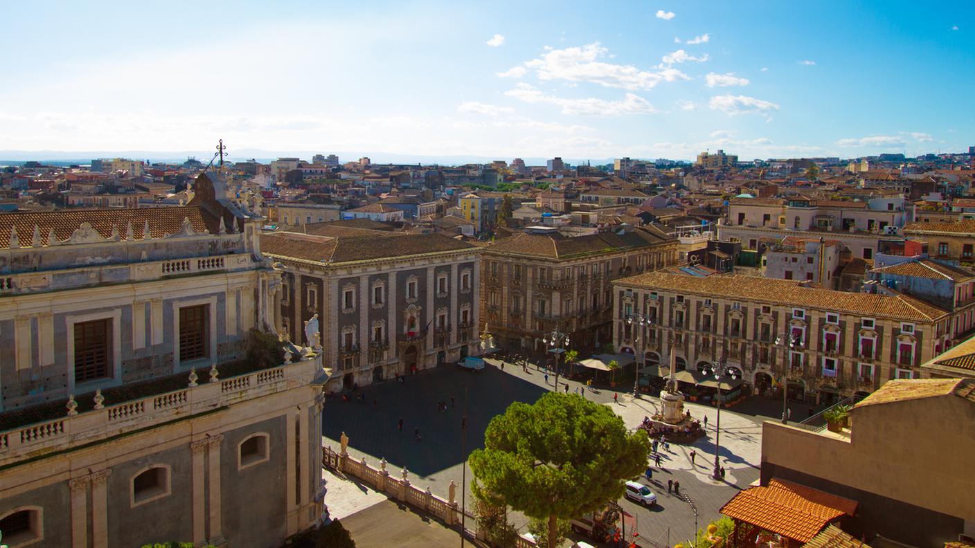Piazza Duomo nel centro di Catania