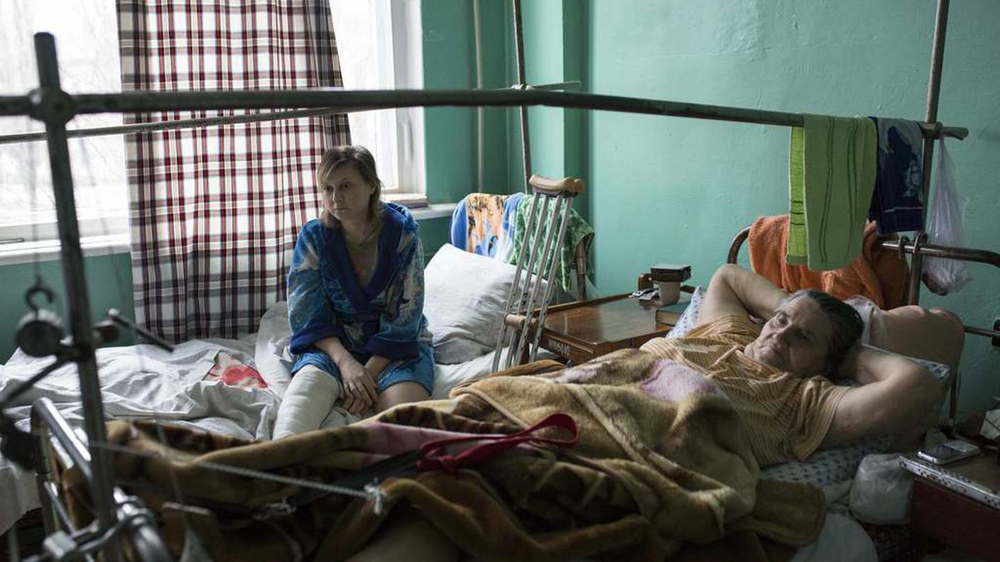 Due pazienti in un ospedale dell'Europa orientale