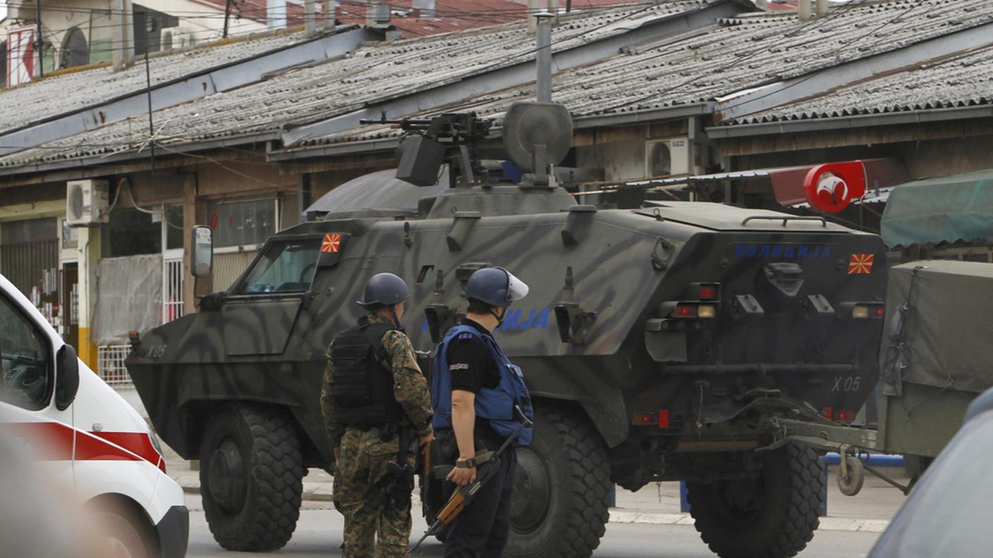 Forze di sicurezza albanesi controllano la città di Kumanovo 