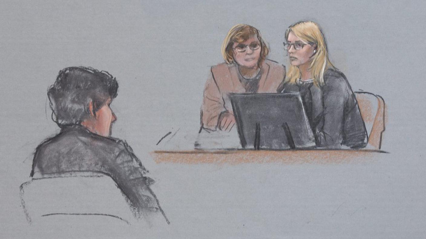 Un disegno realizzato nel corso del processo
