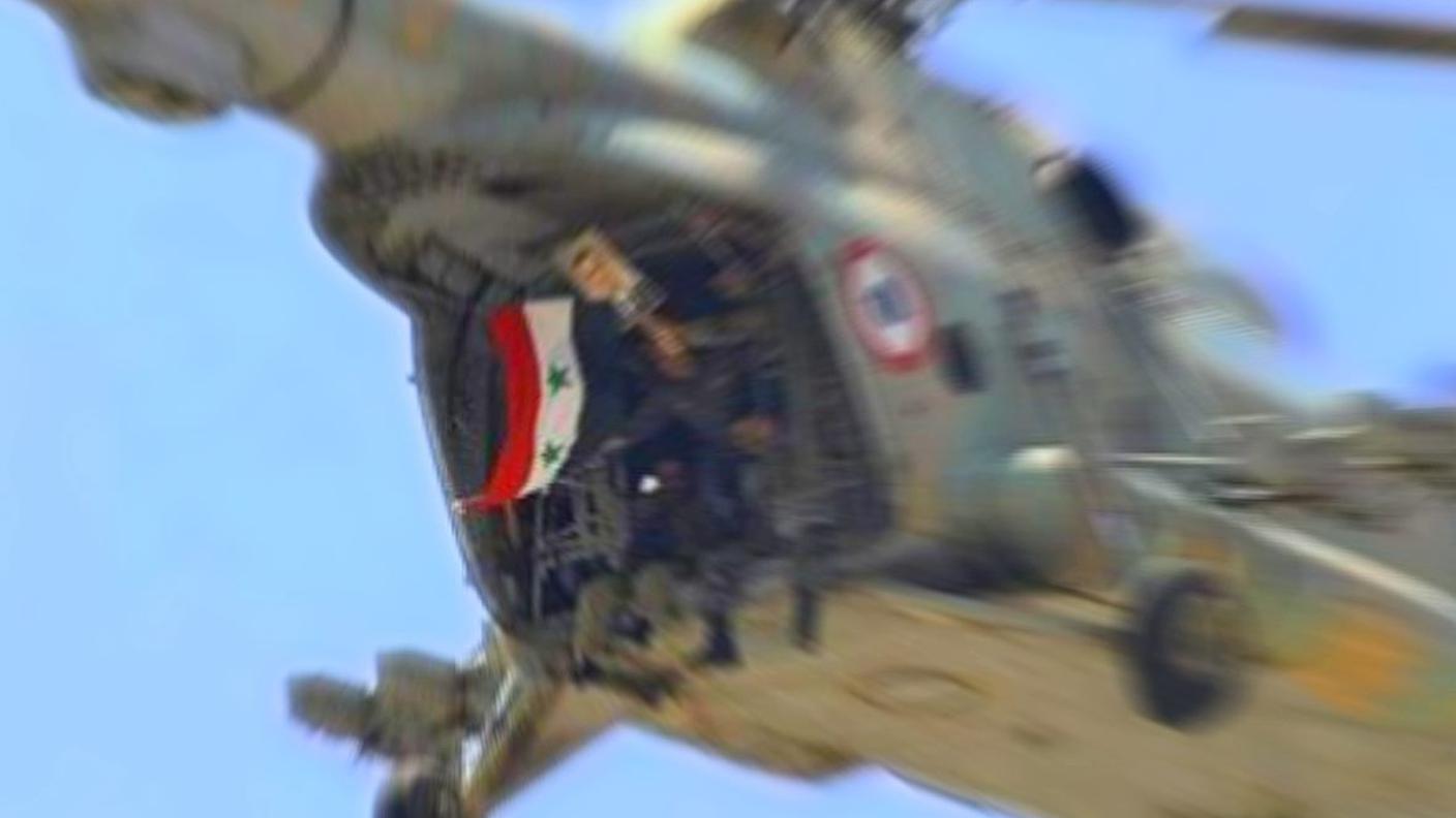 Un elicottero dell'armata siriana