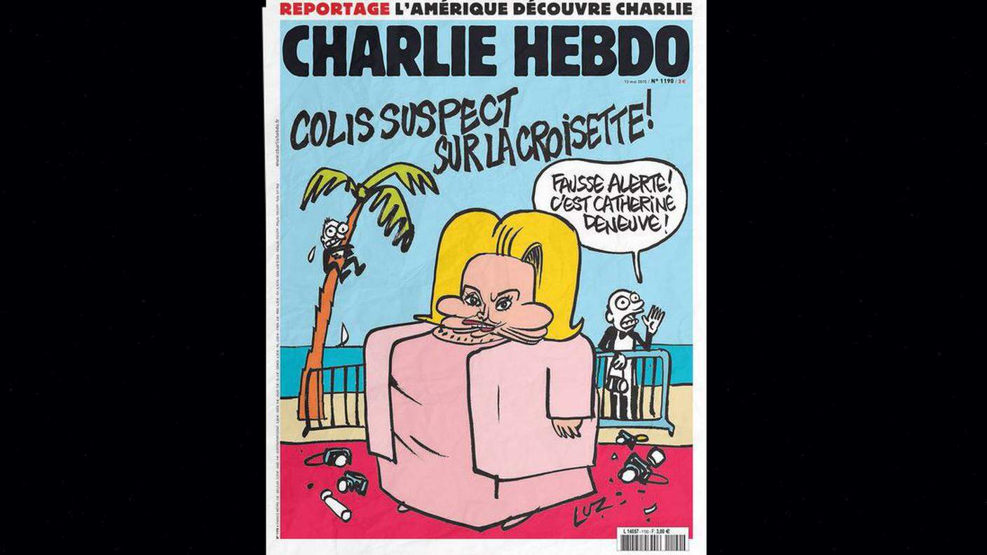 Luz è anche l'autore della caricatura di Catherine Deneuve a Cannes sulla copertina dell'ultimo numero del giornale satirico