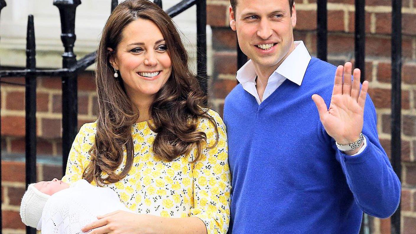 Kate e William con la neonata Charlotte