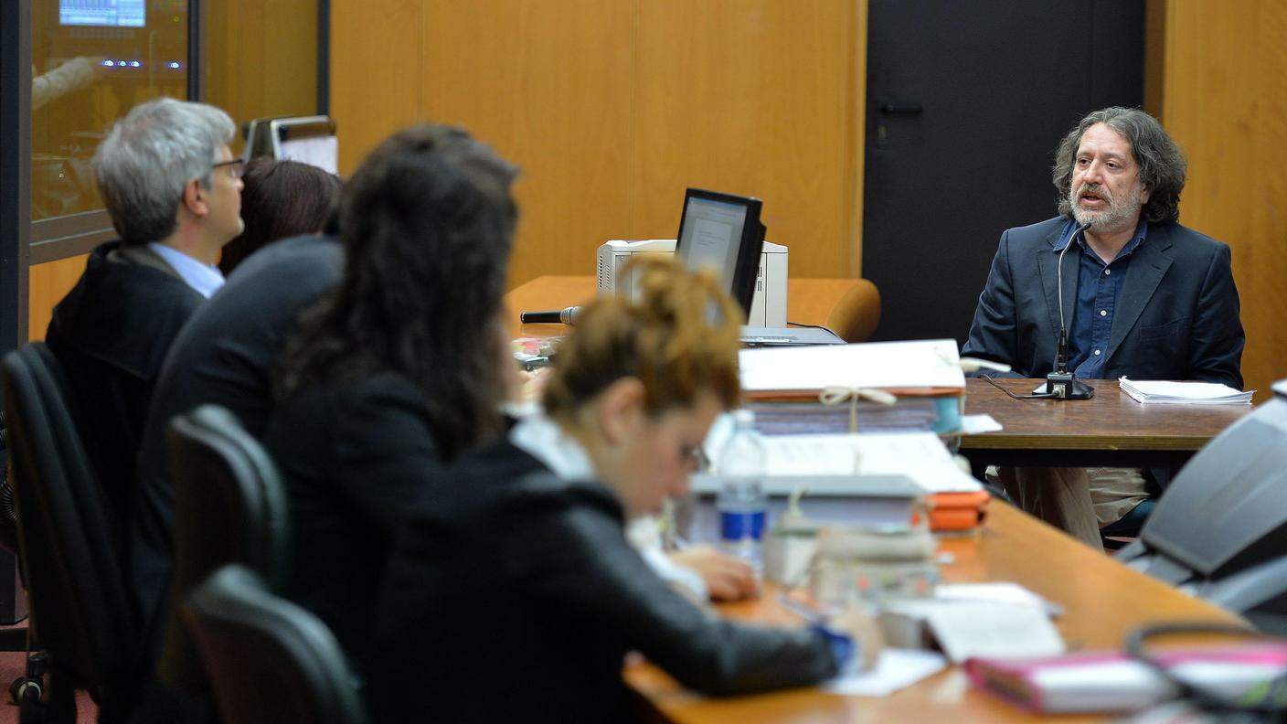 Davide Vannoni durante l'udienza del processo Stamina, a Torino nel 2014