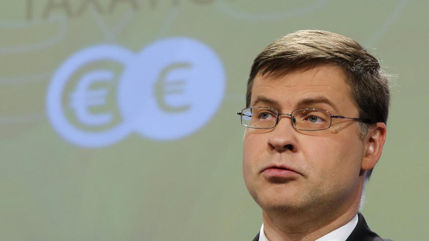 Il vice presidente della Commissione europea, responsabile per l'euro e il dialogo sociale, Valdis Dombrovskis
