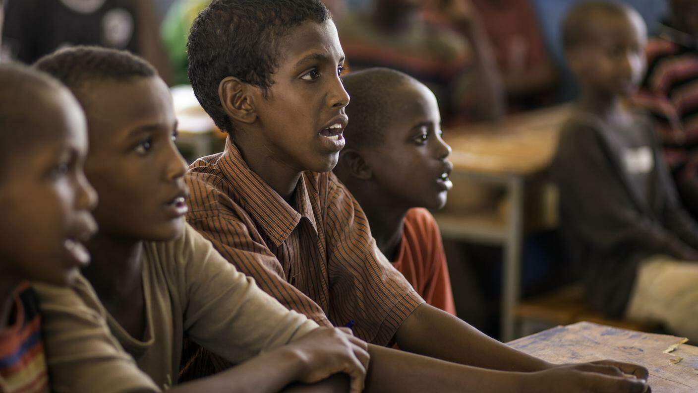 Bambini somali a scuola in Etiopia