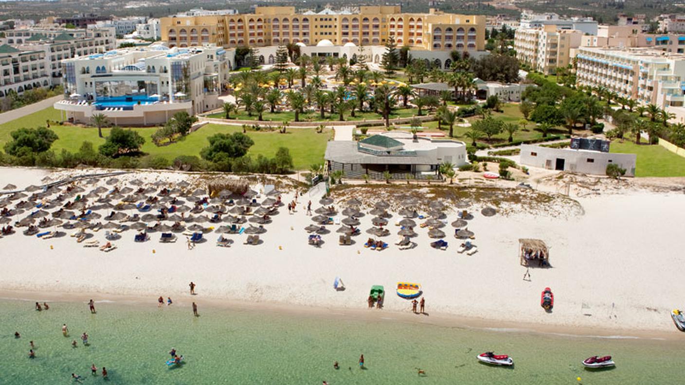 L'albergo Imperial Marhaba con la spiaggia teatro dell'attacco